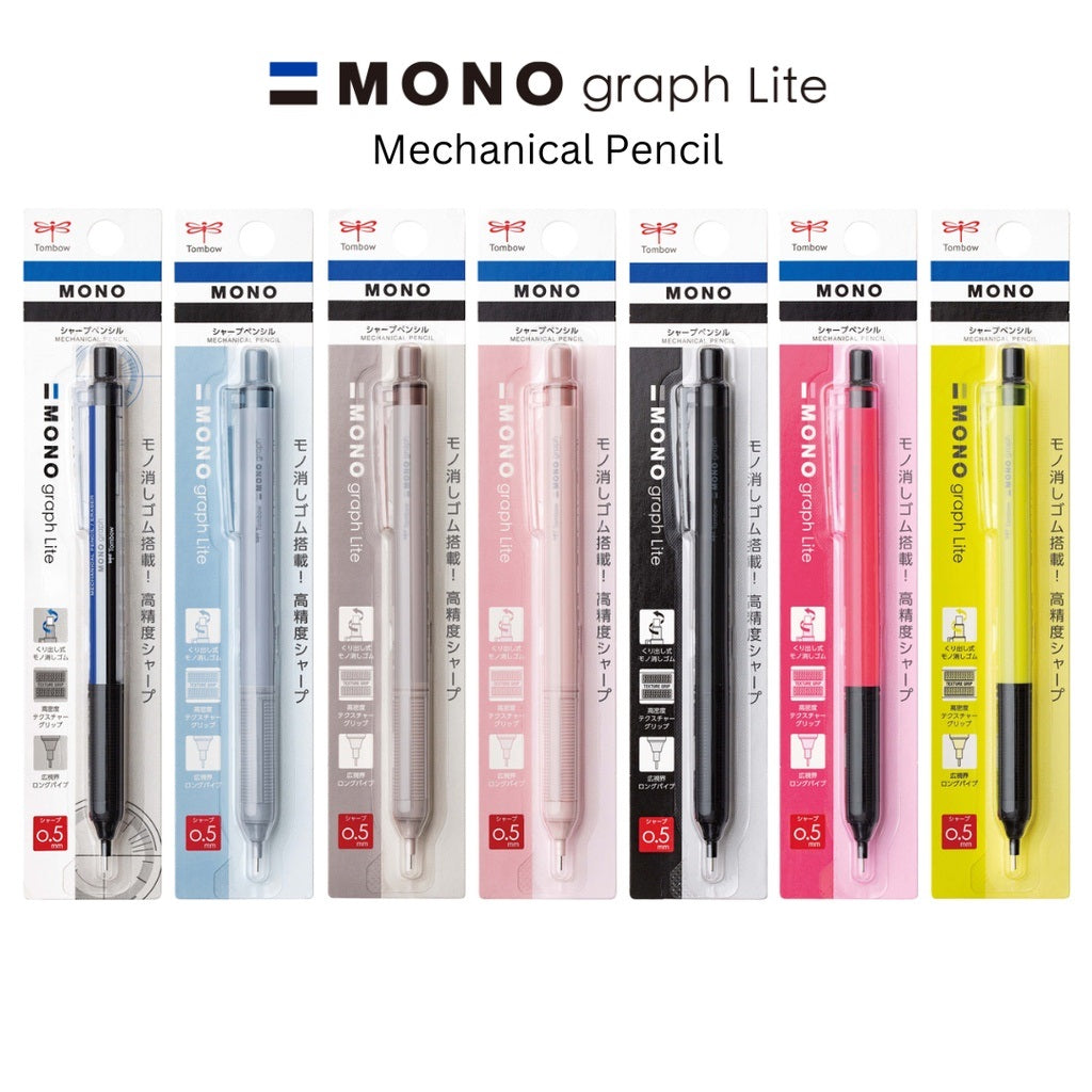 Tombow Mono Graph Lite Mechanical Pencil with Eraser - 0.5 mm
