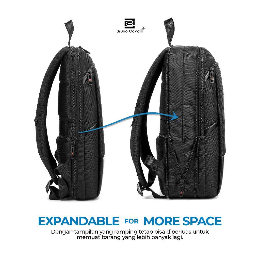 Bruno Cavalli Slim Lightweight Laptop Backpack Bookbag for Work Business and College - TTpen