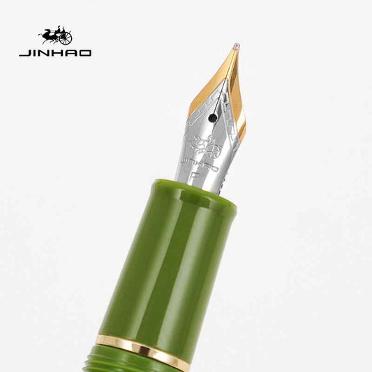 Jinhao 82 Acrylic Fountain Pen Iridium Nib Gold Silver Trim - TTpen