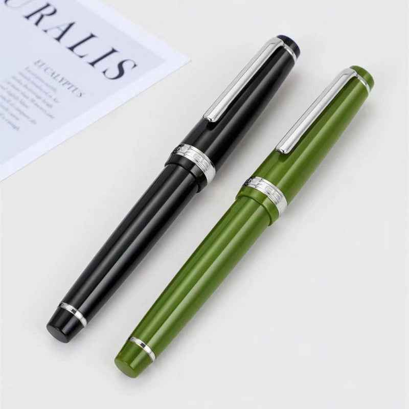 Jinhao 82 Acrylic Fountain Pen Iridium Nib Gold Silver Trim - TTpen