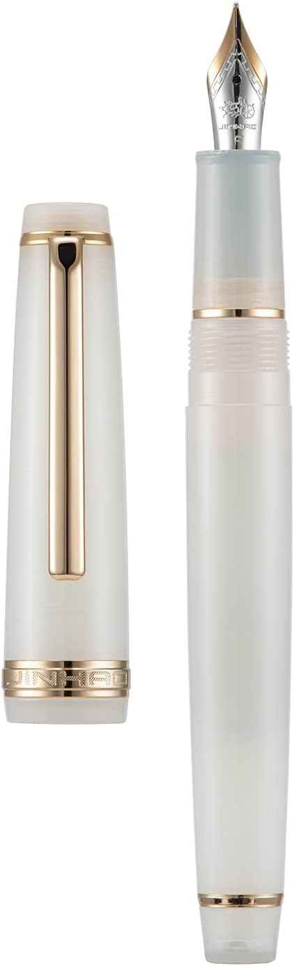 Jinhao 82 Acrylic Fountain Pen Iridium Nib Gold Silver Trim - TTpen