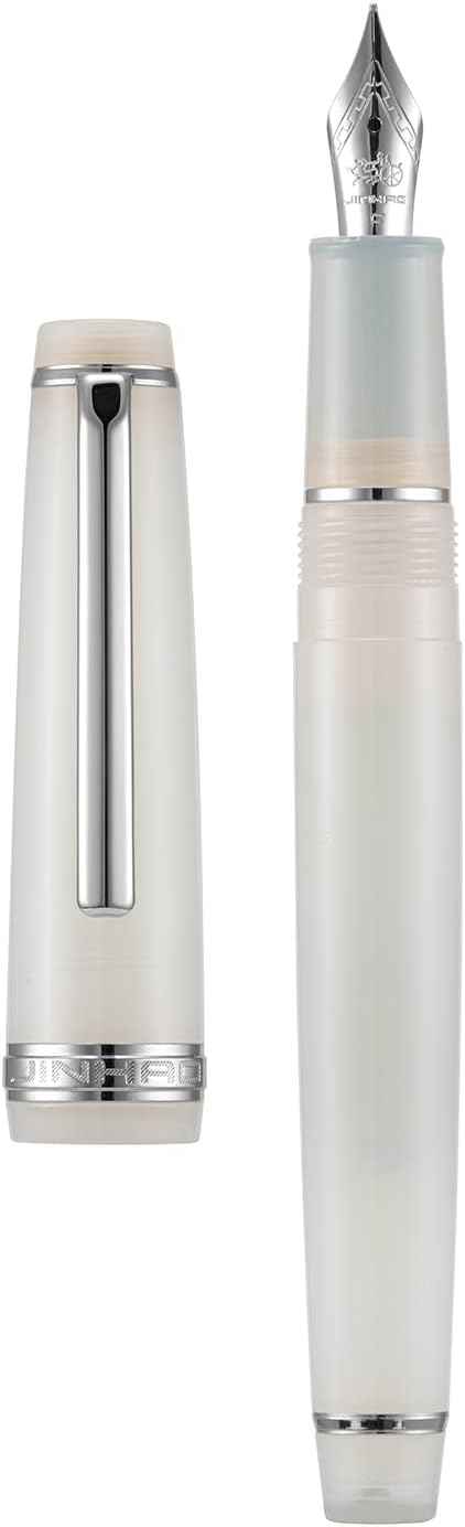 Jinhao 82 Acrylic Fountain Pen Iridium Nib Gold Silver Trim - TTpen
