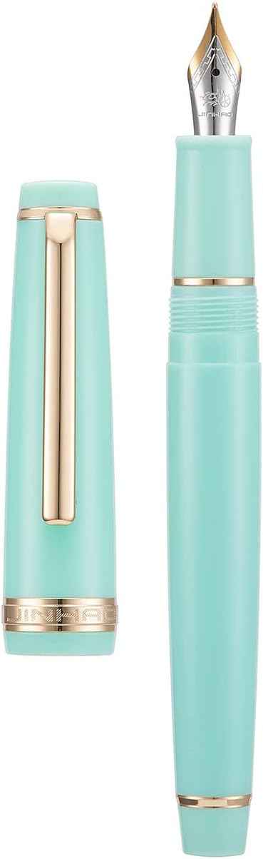 Jinhao 82 Acrylic Fountain Pen Iridium Nib Gold Silver Trim - TTpen