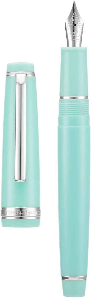 Jinhao 82 Acrylic Fountain Pen Iridium Nib Gold Silver Trim - TTpen