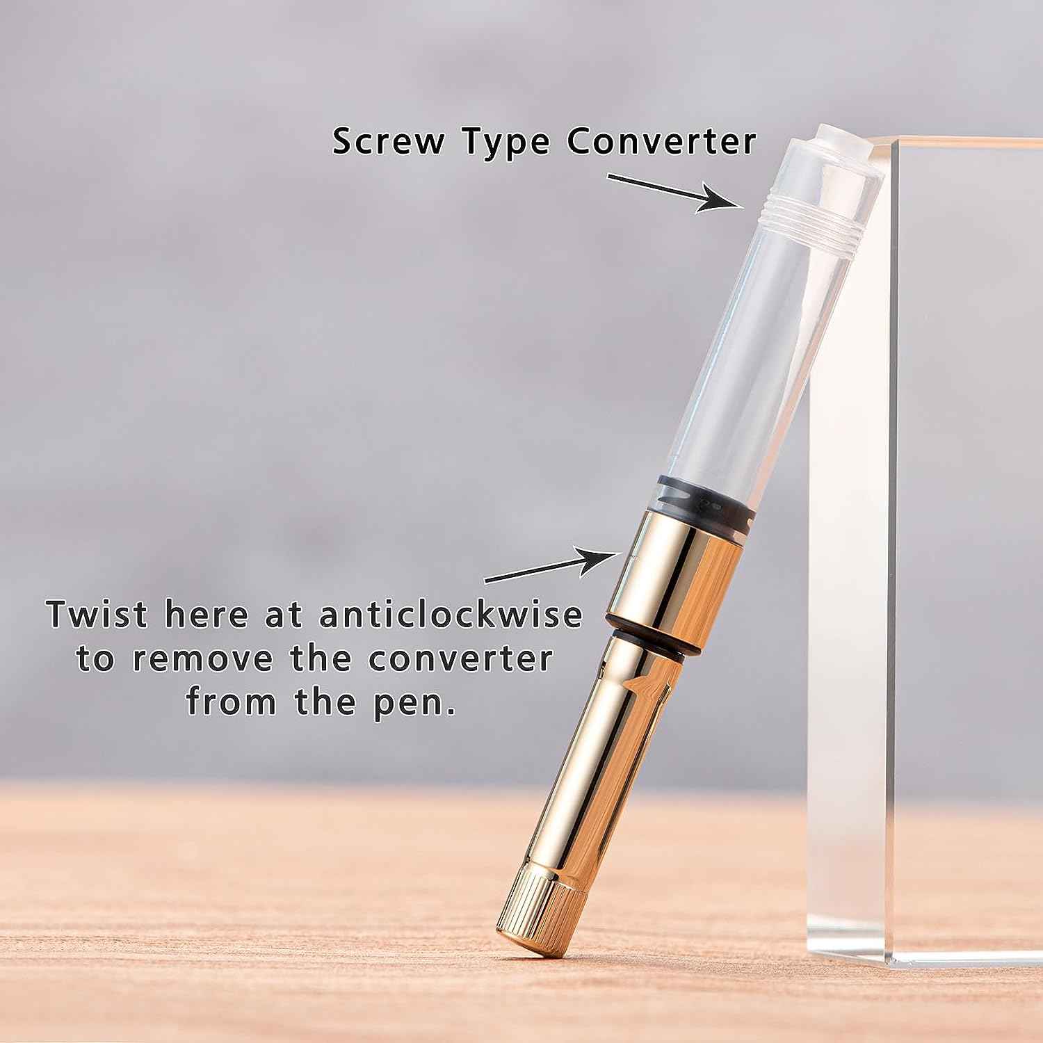 Jinhao 9019 Fountain Pen Dadao Series Acrylic Gold Trim #8 Nib - TTpen