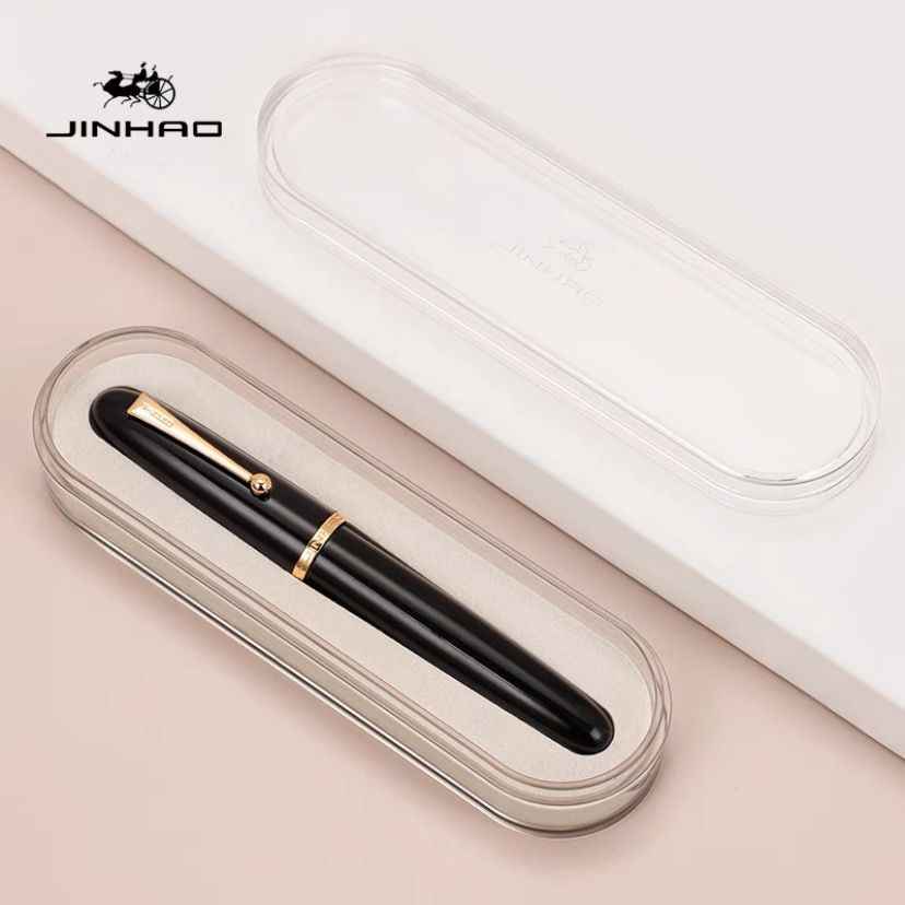 Jinhao 9019 Fountain Pen Dadao Series Acrylic Gold Trim #8 Nib - TTpen