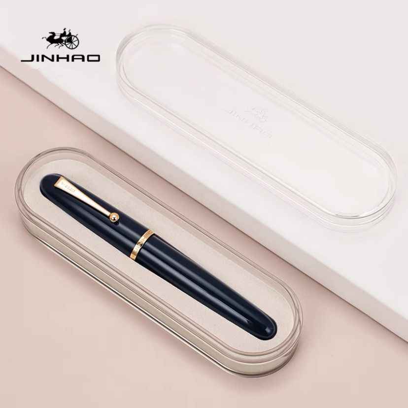 Jinhao 9019 Fountain Pen Dadao Series Acrylic Gold Trim #8 Nib - TTpen