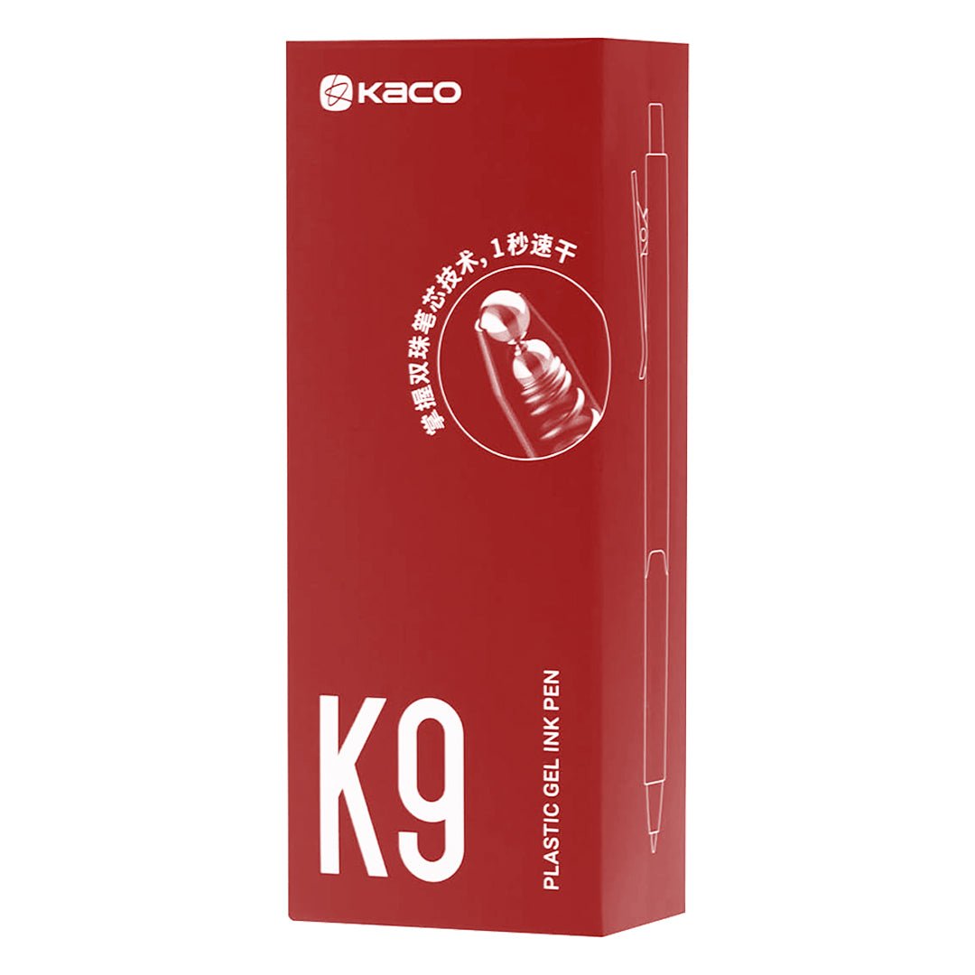 Kaco K9 Gel Ink Pen Transparent 0.5mm,5 Pack