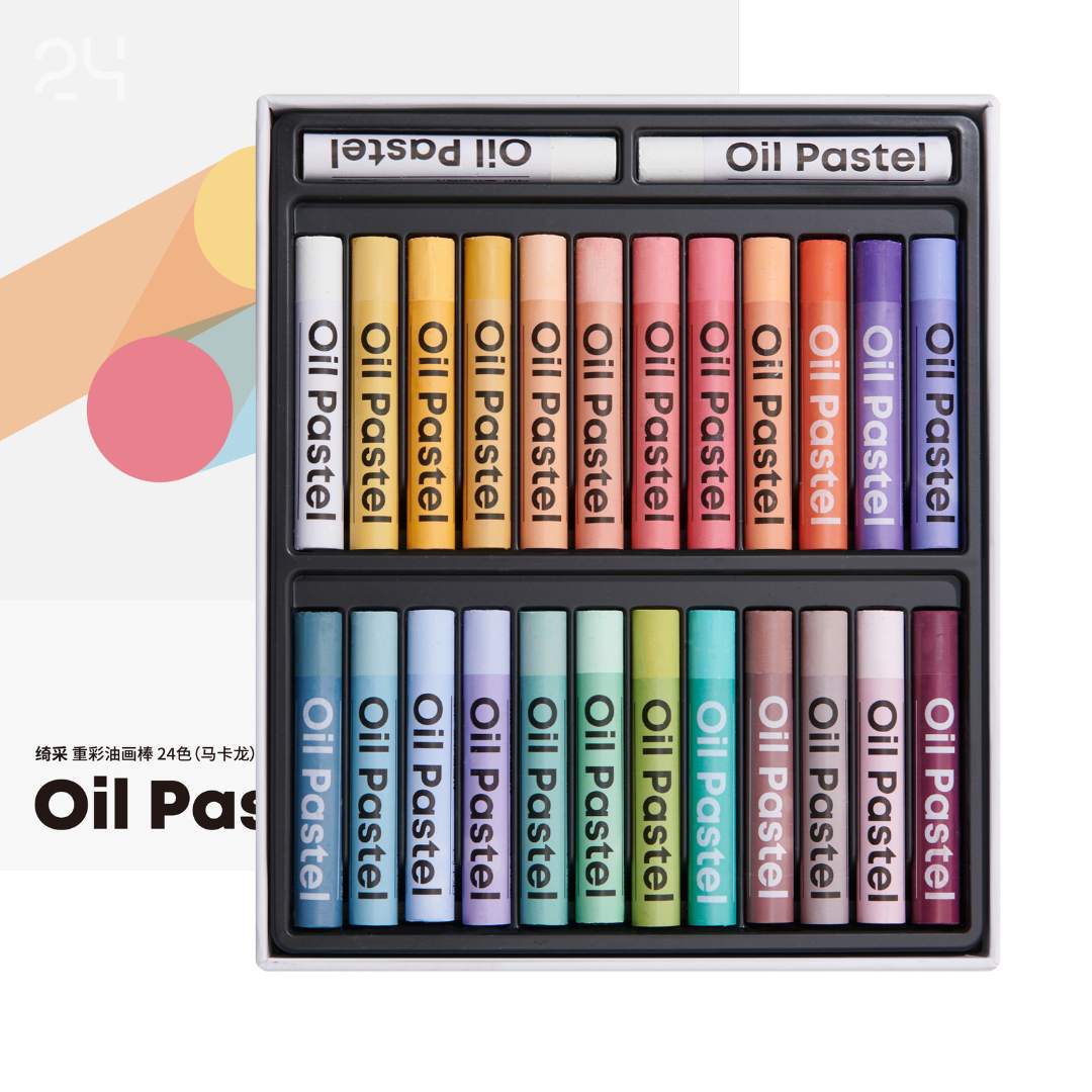 Kalor Oil Pastels Crayons - Pack of 24 and 48 Colors 24 Macaron