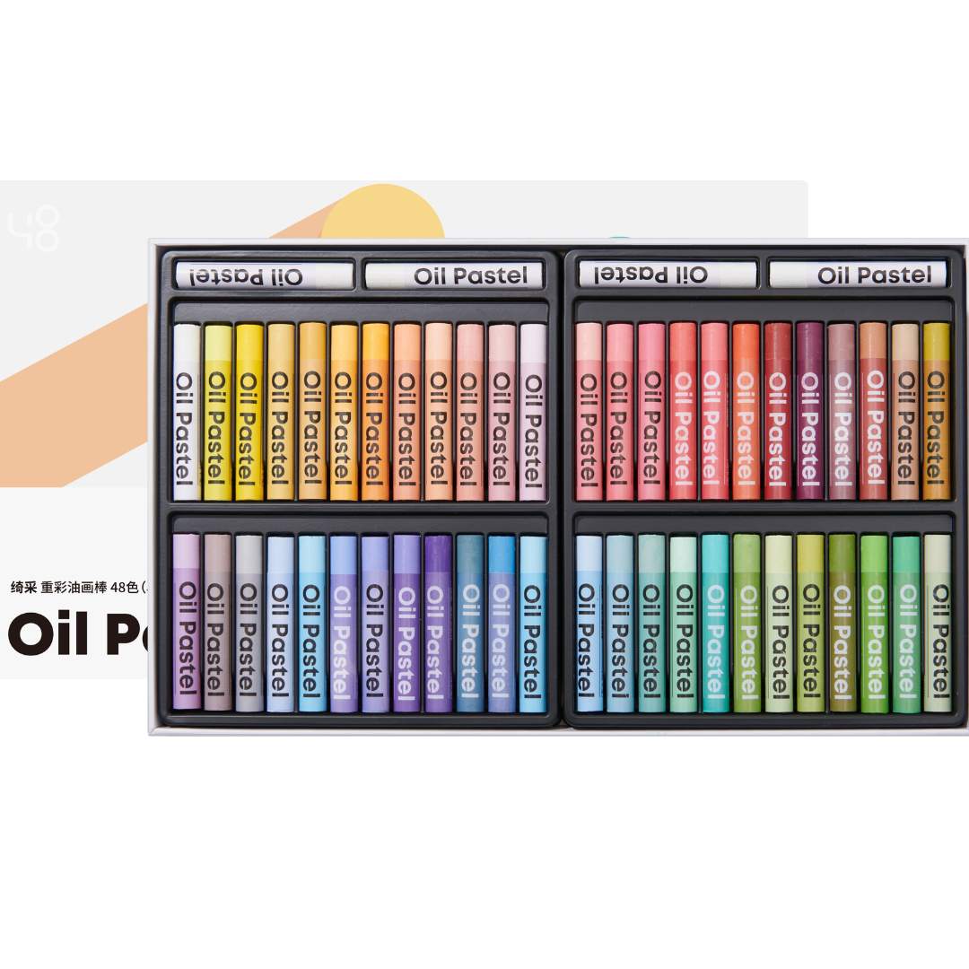 Kalor Oil Pastels Crayons - Pack of 24 and 48 Colors 48 Macaron