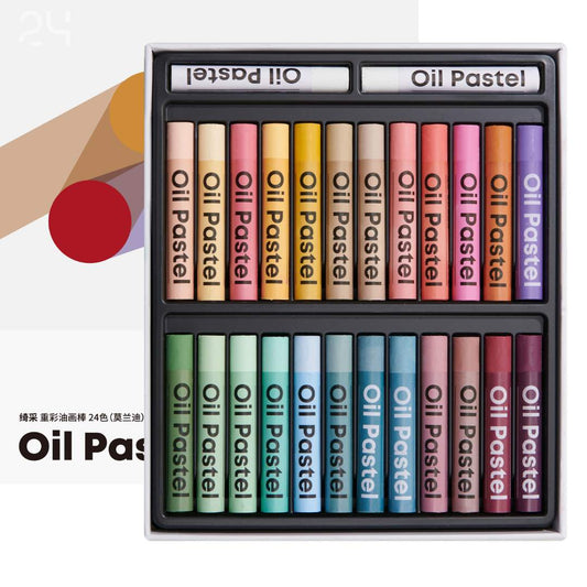 Kalor Oil Pastels Crayons - Pack of 24 and 48 Colors 24 Morandi