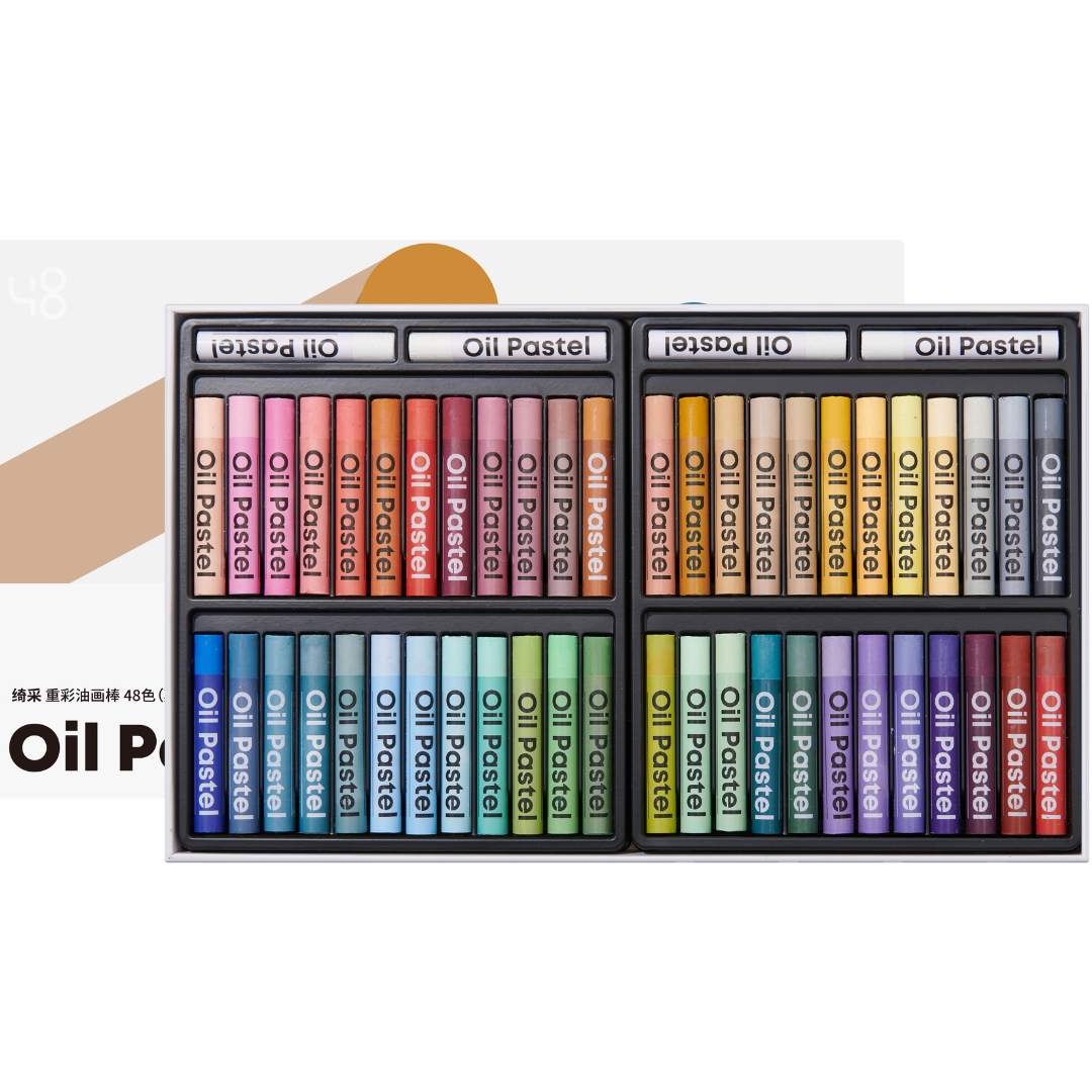 Kalor Oil Pastels Crayons - Pack of 24 and 48 Colors 48 Morandi
