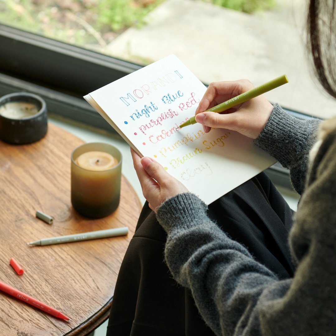 Kalor Watercolor Dual Tip Brush Pens 6 Pack