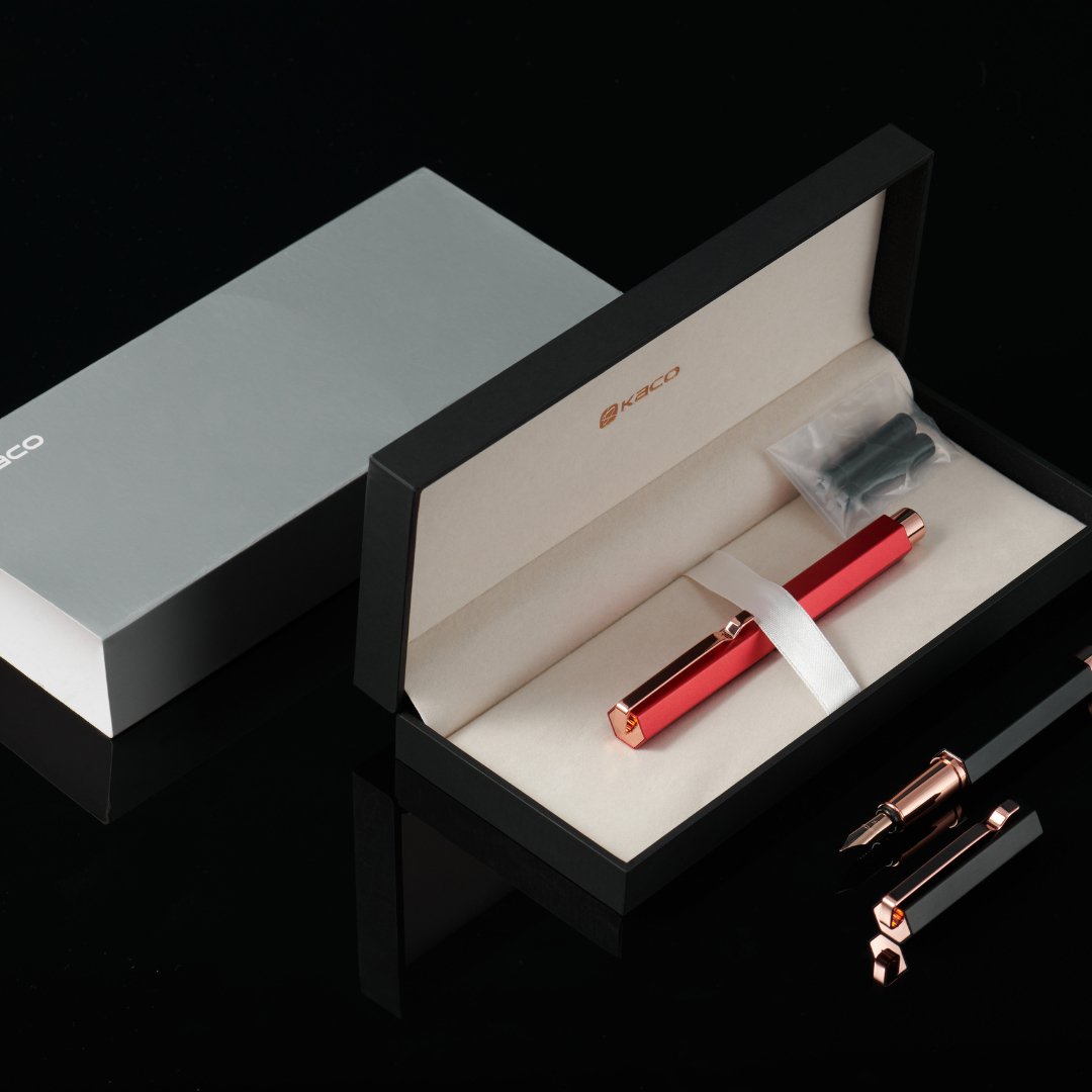 Kaco Luxo Fountain Pen Red