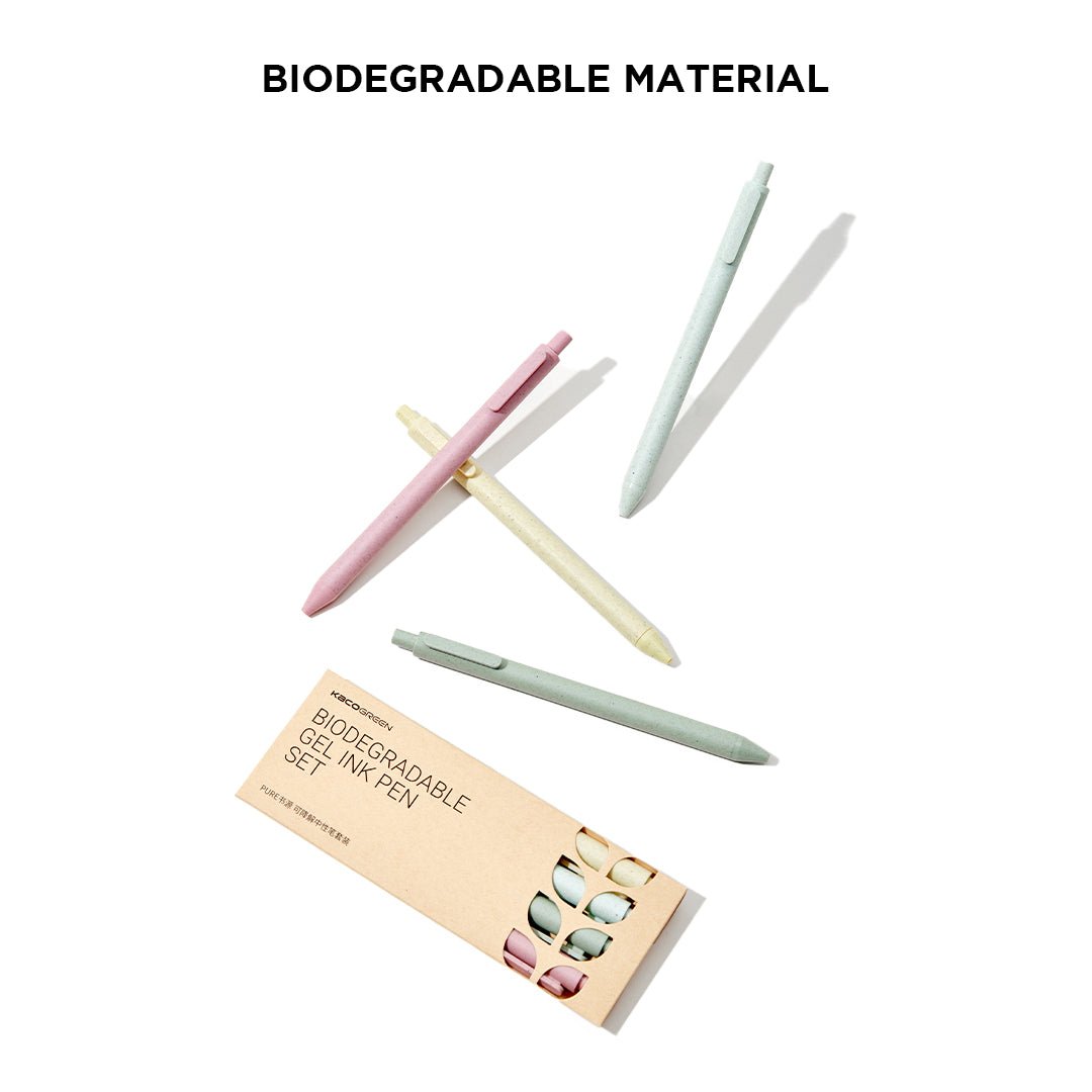 Kaco Pure Biodegradable 0.5mm Gel Ink Pen-Pack Of 4