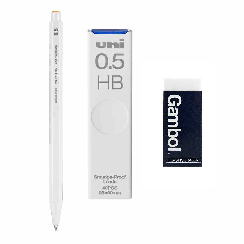 KOKUYO Enpitsu Sharp Mechanical Pencil with Leads and Eraser - TTpen