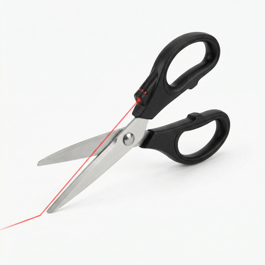 Laser Scissors in Use - Cutting Fabric with Laser Guide
