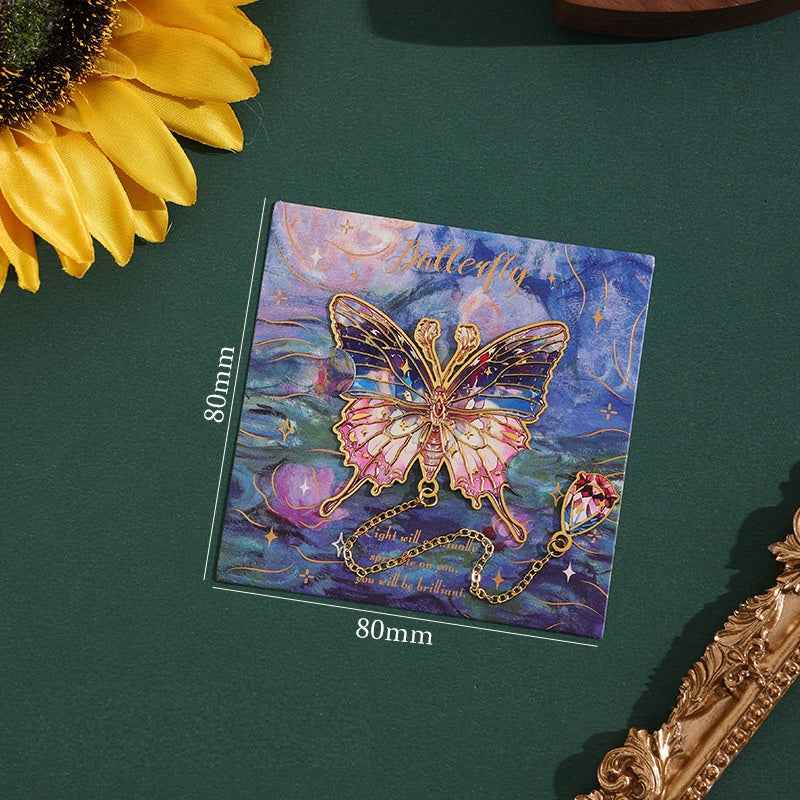 6-Piece Vintage Butterfly Metal Bookmarks with Tassels – Book Lover Gifts