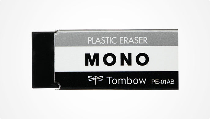 Tombow MONO Classic Plastic Eraser Black PE-01AB 5 Pack - TTpen