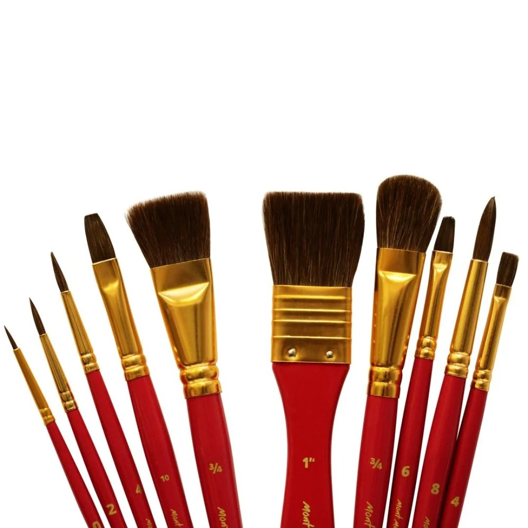Mont Marte Brush Set In Wallet-Pack Of 11
