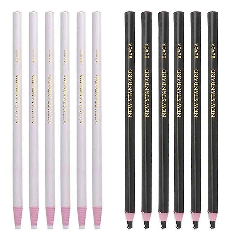 12pcs China Markers Grease Pencils Black and White - TTpen