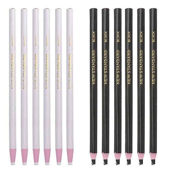 12pcs China Markers Grease Pencils Black and White - TTpen