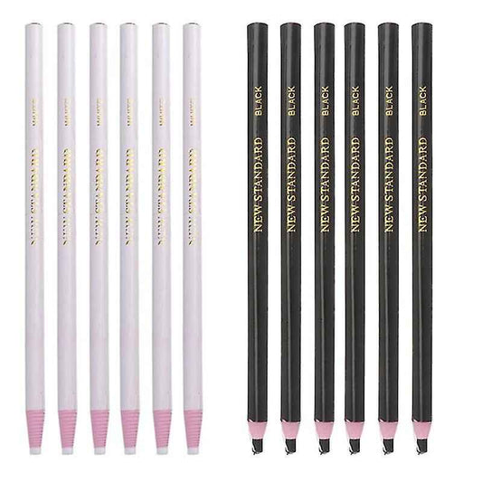 12pcs China Markers Grease Pencils Black and White - TTpen