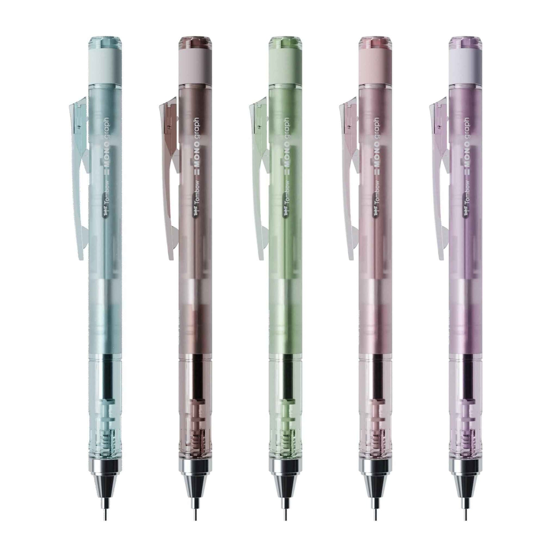Tombow MONO Graph Mechanical Pencil Pastel Glass Color with Eraser 0.5mm