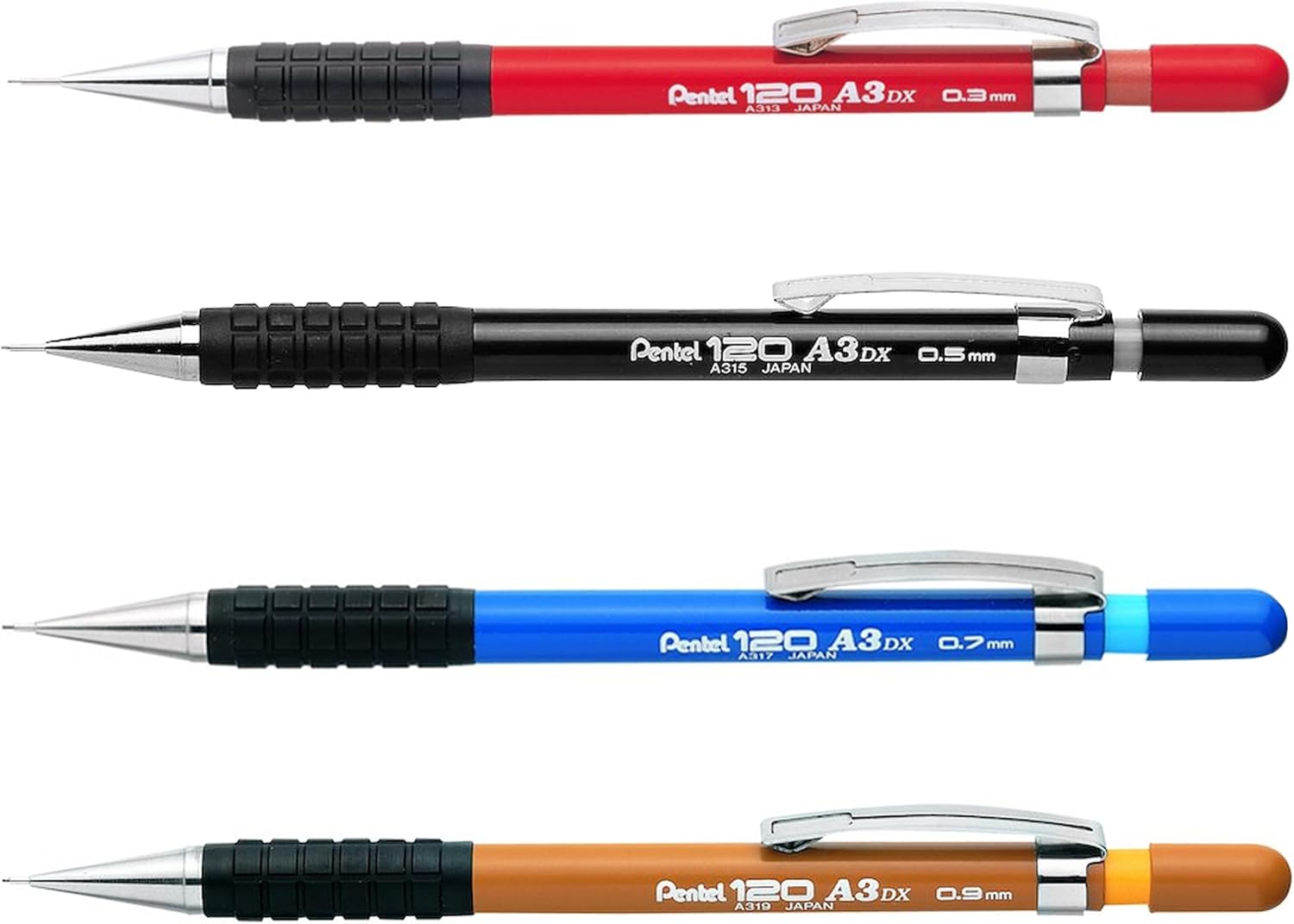 Pentel 120 A3DX Mechanical Pencil 0.3mm/0.5mm/0.7mm/0.9mm