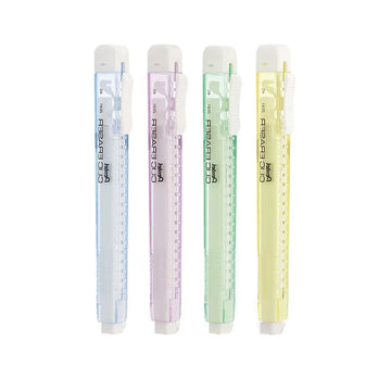 Pentel Clic Eraser ZE81-Transparent Barrel (NON PVC) - 4 Pack