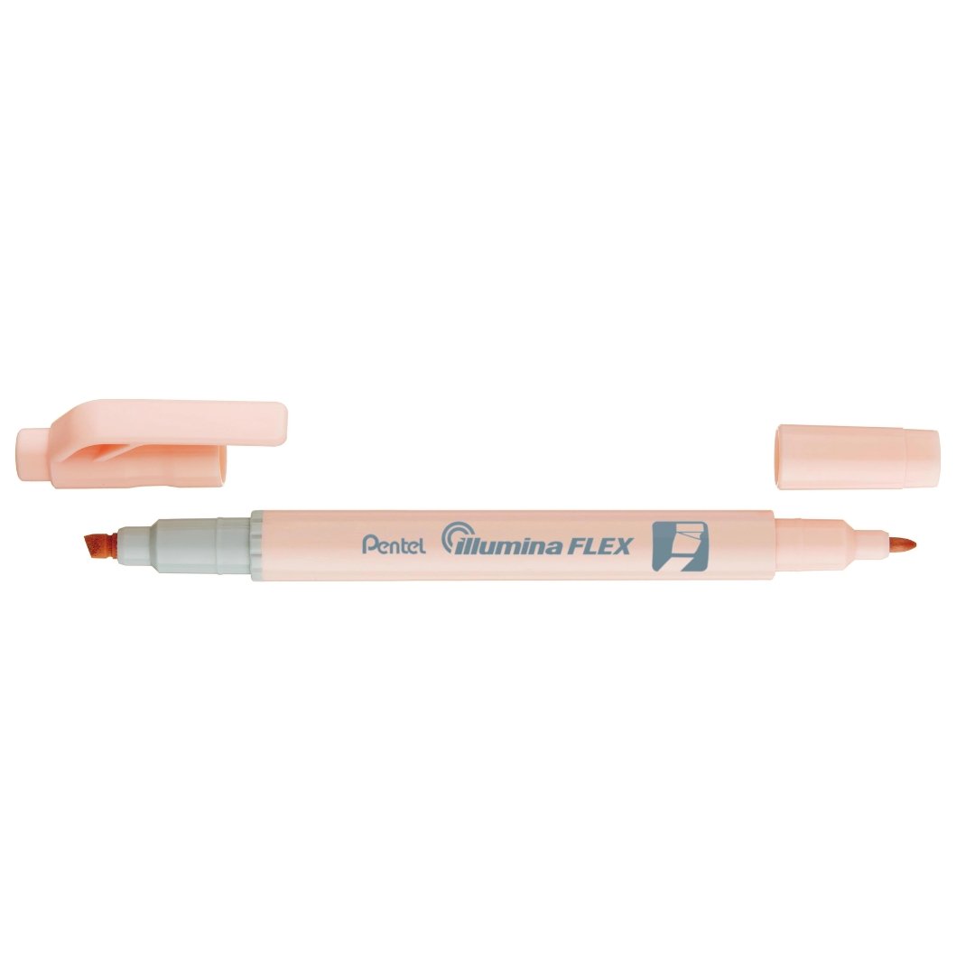 Pentel Dual Tip Highlighter Pastel Illumina Flex (Pack of 2) Orange