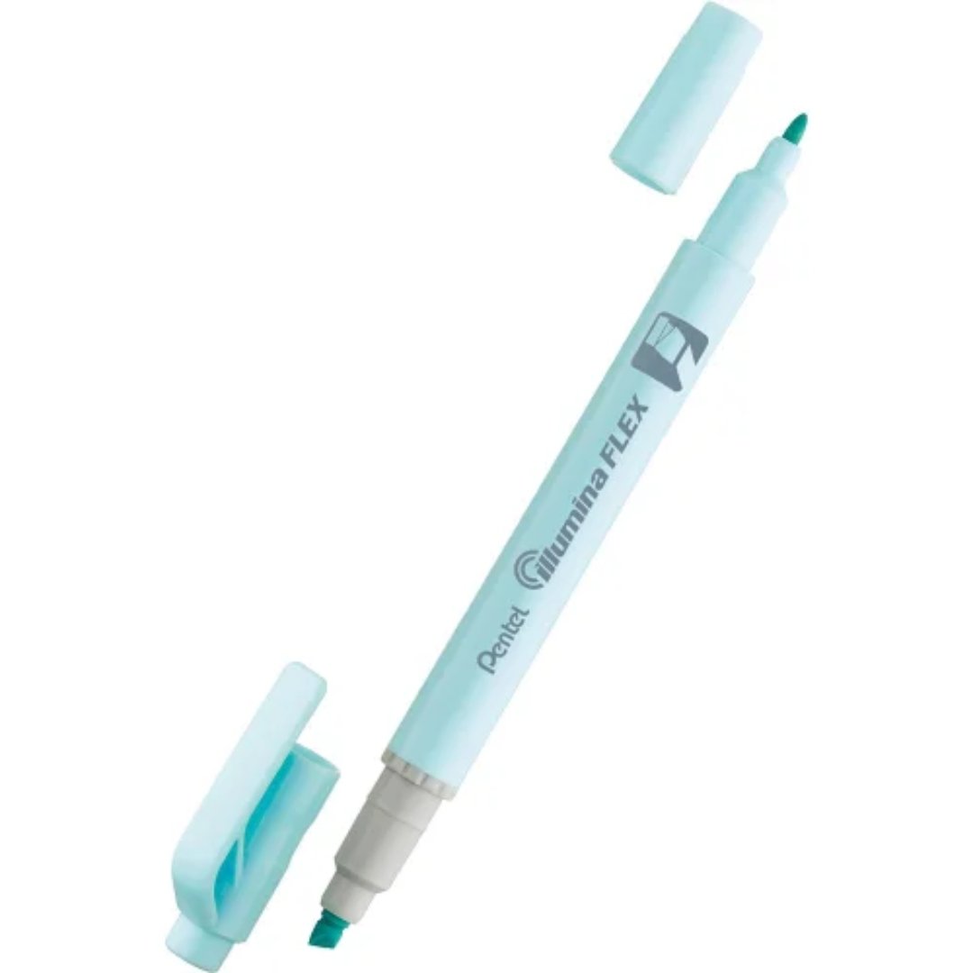 Pentel Dual Tip Highlighter Pastel Illumina Flex (Pack of 2) Sky Blue