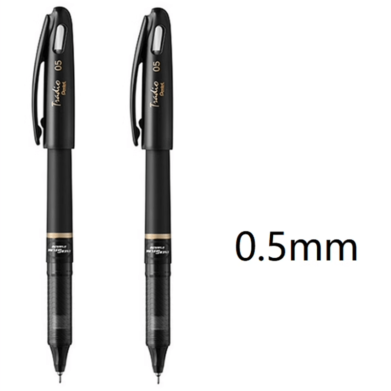 Pentel EnerGel Tradio Gel Ink Pen, (0.5mm),Needle Tip,Black Ink,2 Pack