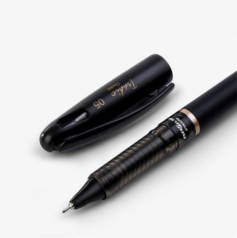Pentel EnerGel Tradio Gel Ink Pen, (0.5mm),Needle Tip,Black Ink,2 Pack