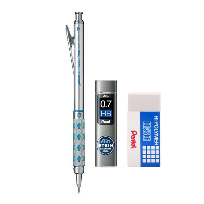 Pentel Graphgear 1000 MechanIcal Pencil Set with Leads Eraser