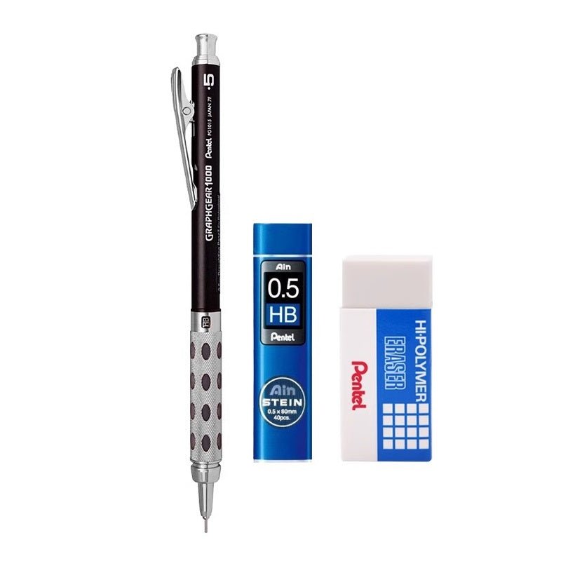 Pentel Graphgear 1000 MechanIcal Pencil Set with Leads Eraser