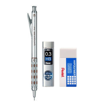 Pentel Graphgear 1000 MechanIcal Pencil Set with Leads Eraser