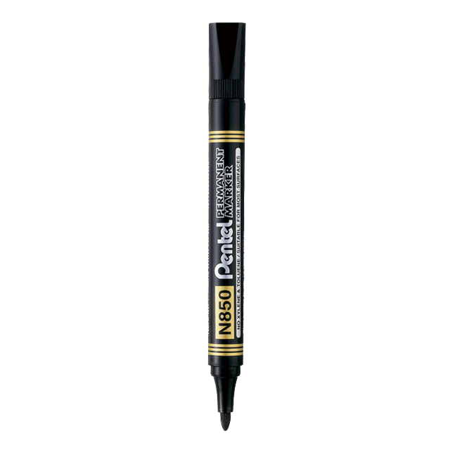 Pentel N850 Permanent Markers Bullet Point 4 Pack