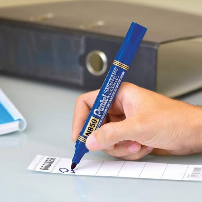 Pentel N850 Permanent Markers Bullet Point 4 Pack