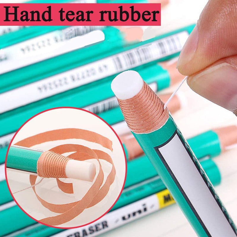 Mitsubishi Uni Pencil Type Eraser,Super Eraser,Medium,10 Pack