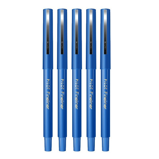 PILOT Fineliner Marker Pens,0.4mm Fine Point,Black/Blue/Red Ink,5-Pack