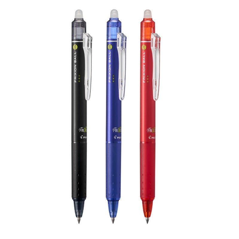 Pilot FriXion Ball 0.5mm Retractable Gel Ink Erasable Pen 3 Pack