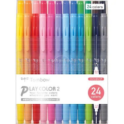 Tombow Play Color 2 Felt Tip Pen Set 12/24/36 Colors