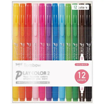 Tombow Play Color 2 Felt Tip Pen Set 12/24/36 Colors