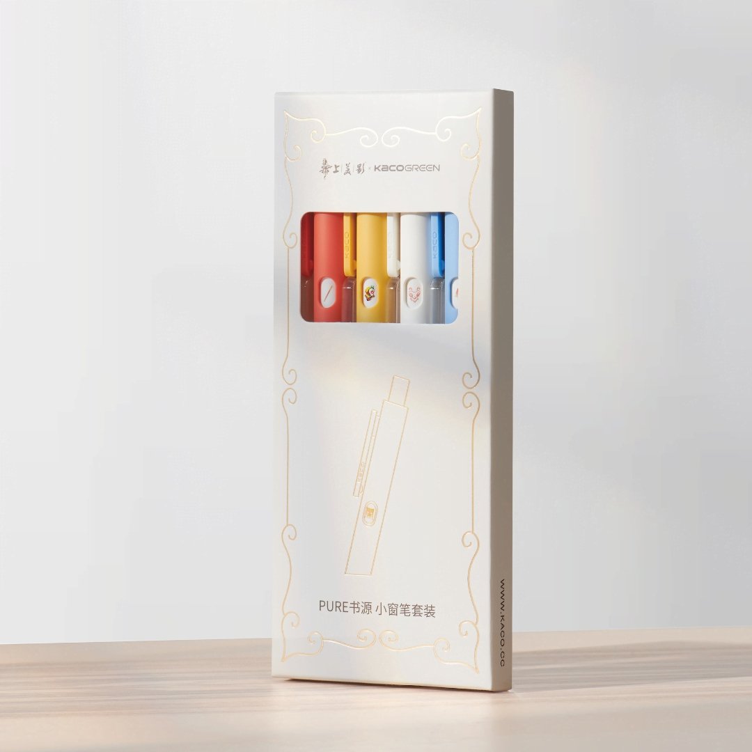 Kaco Small Window Pure Gel Ink Pen 4 Pack