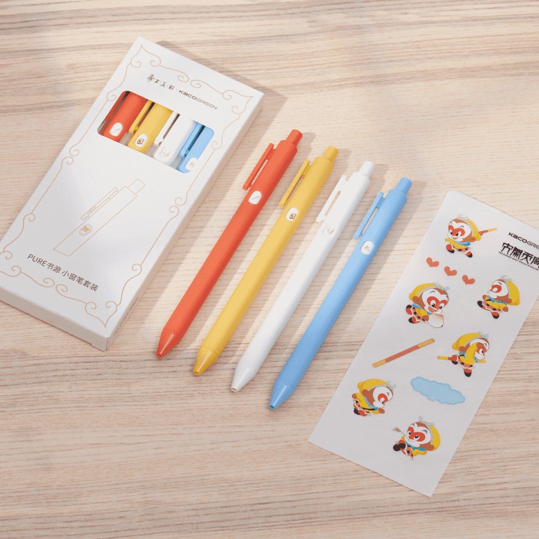 Kaco Small Window Pure Gel Ink Pen 4 Pack