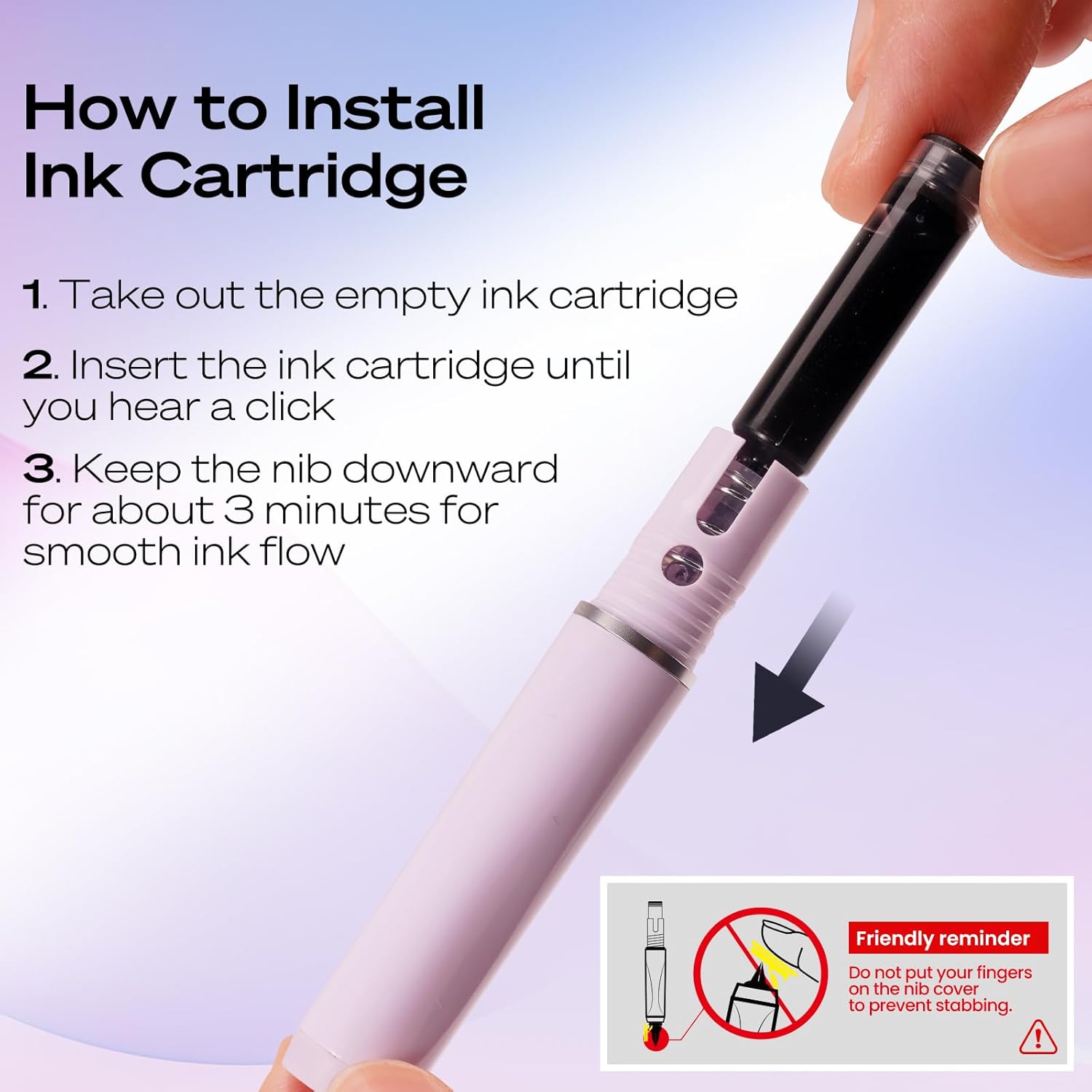 Retractable Fountain Pen 0.38mm Extra Fine Nib