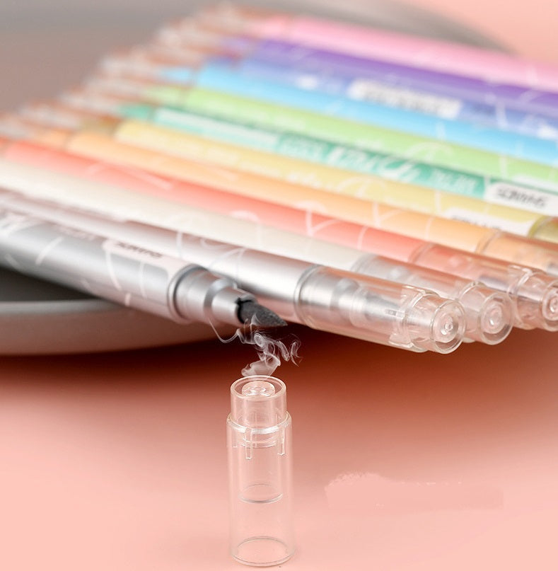 SHANDS 12 Colors Metallic Brush Marker Pens