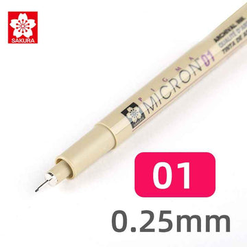 Sakura Pigma Micron Pen - Size 01 - 0.25 mm - Black (3 Pack) - TTpen