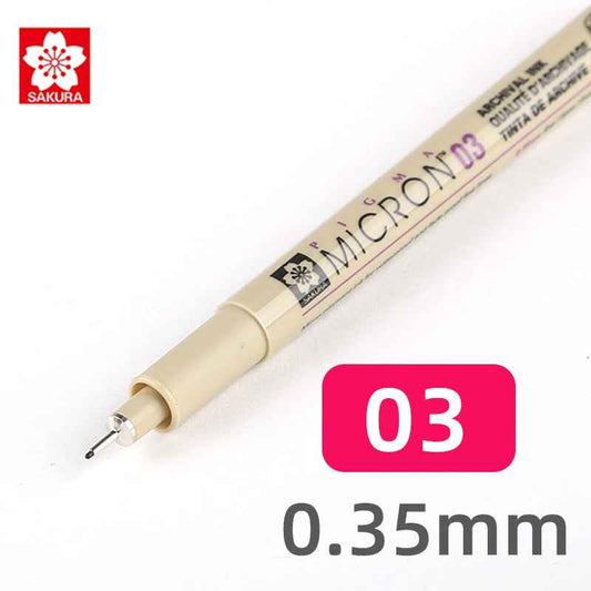 Sakura Pigma Micron Pen - Size 03 - 0.35 mm - Black (3 Pack) - TTpen